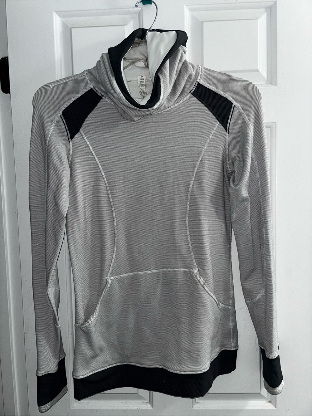 lululemon Light Gray and Black Striped Jacket